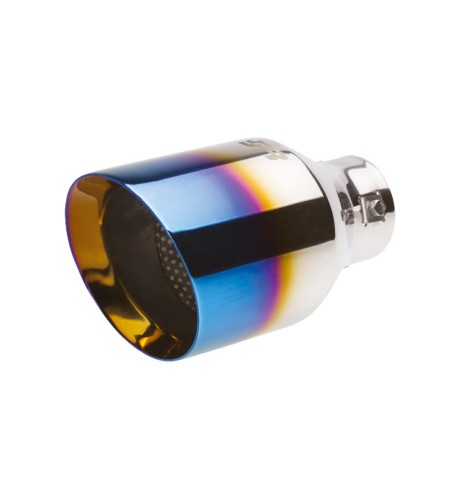 Terminale scarico universale titanium look singolo rotondo inclinato TRX 20