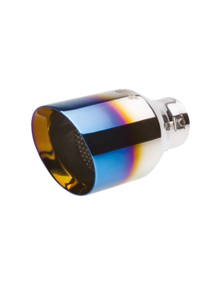 Terminale scarico universale titanium look singolo rotondo inclinato TRX 20