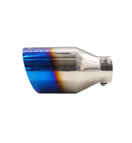 Terminale scarico universale titanium look singolo rotondo inclinato TRX 20