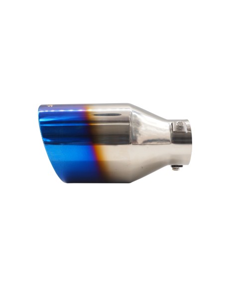 Terminale scarico universale titanium look singolo rotondo inclinato TRX 20