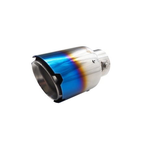 Terminale scarico universale titanium look singolo rotondo inclinato TRX 11