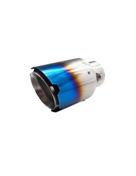 Terminale scarico universale titanium look singolo rotondo inclinato TRX 11