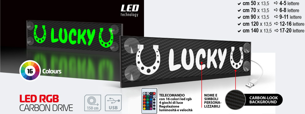 Tabella personalizzabile led